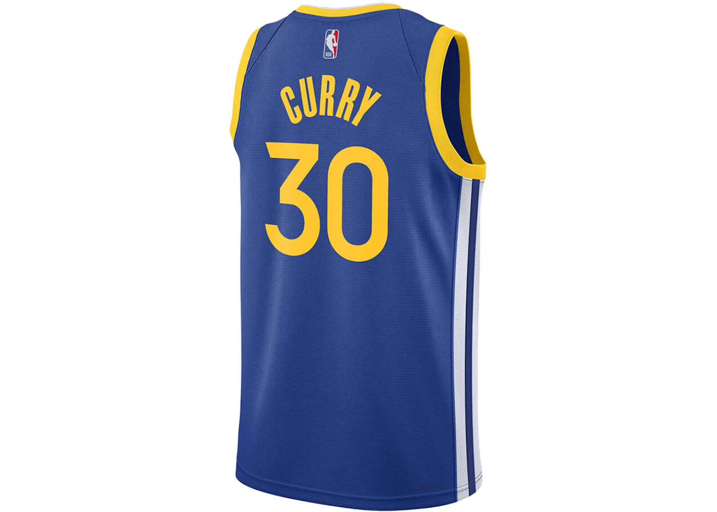 Nike NBA Golden State Warriors Stephen Curry Icon Edition Dri-FIT Jersey Blue/White/Yellow - 2