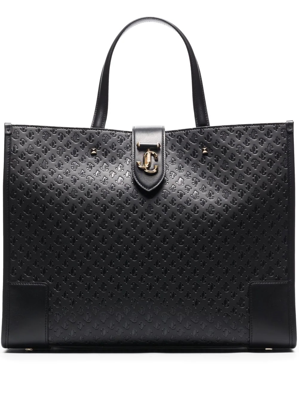 Varenne monogram-print leather tote bag - 1