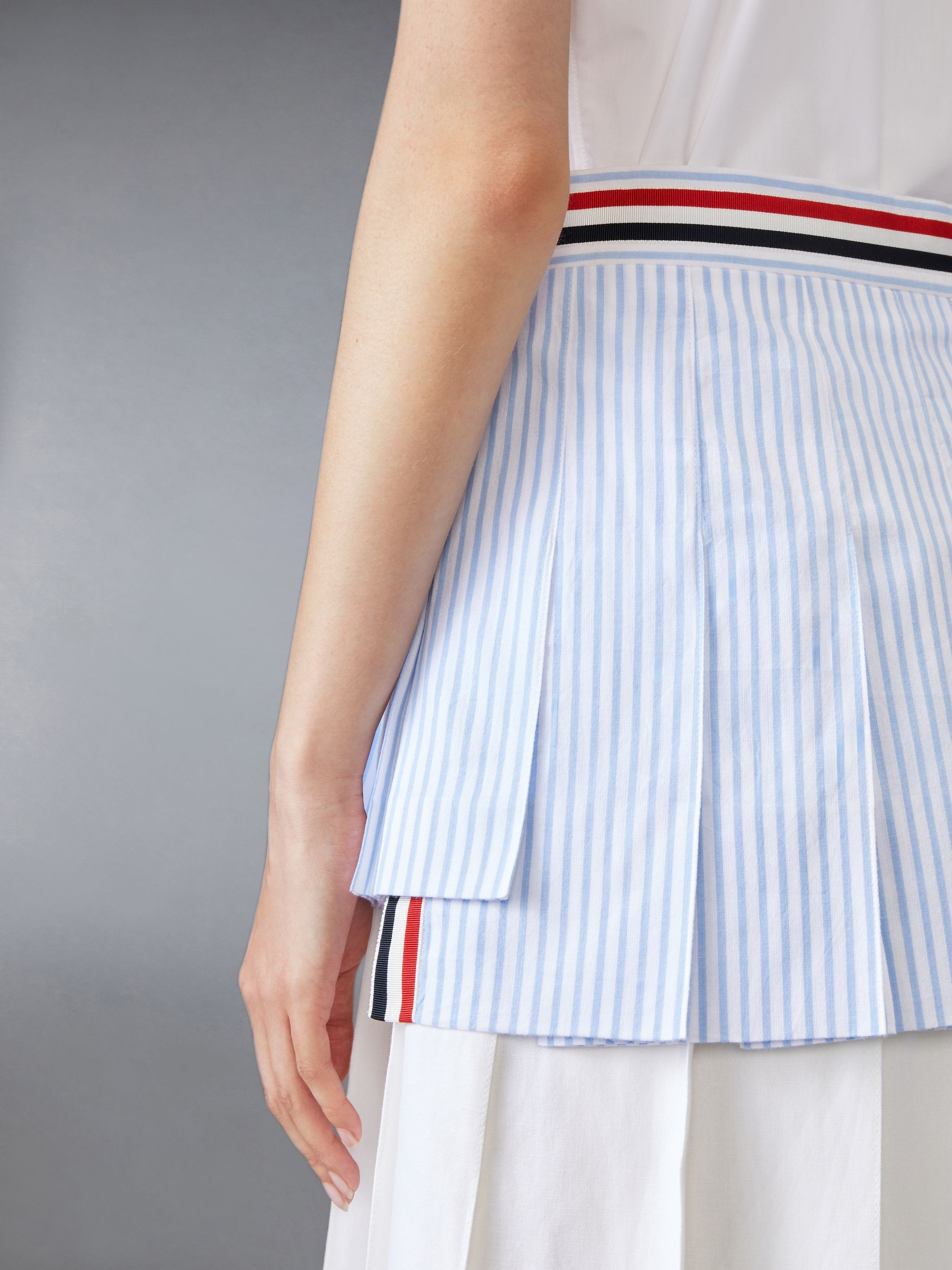 MADRAS COTTON MINI PLEATED WRAP SKIRT - 6