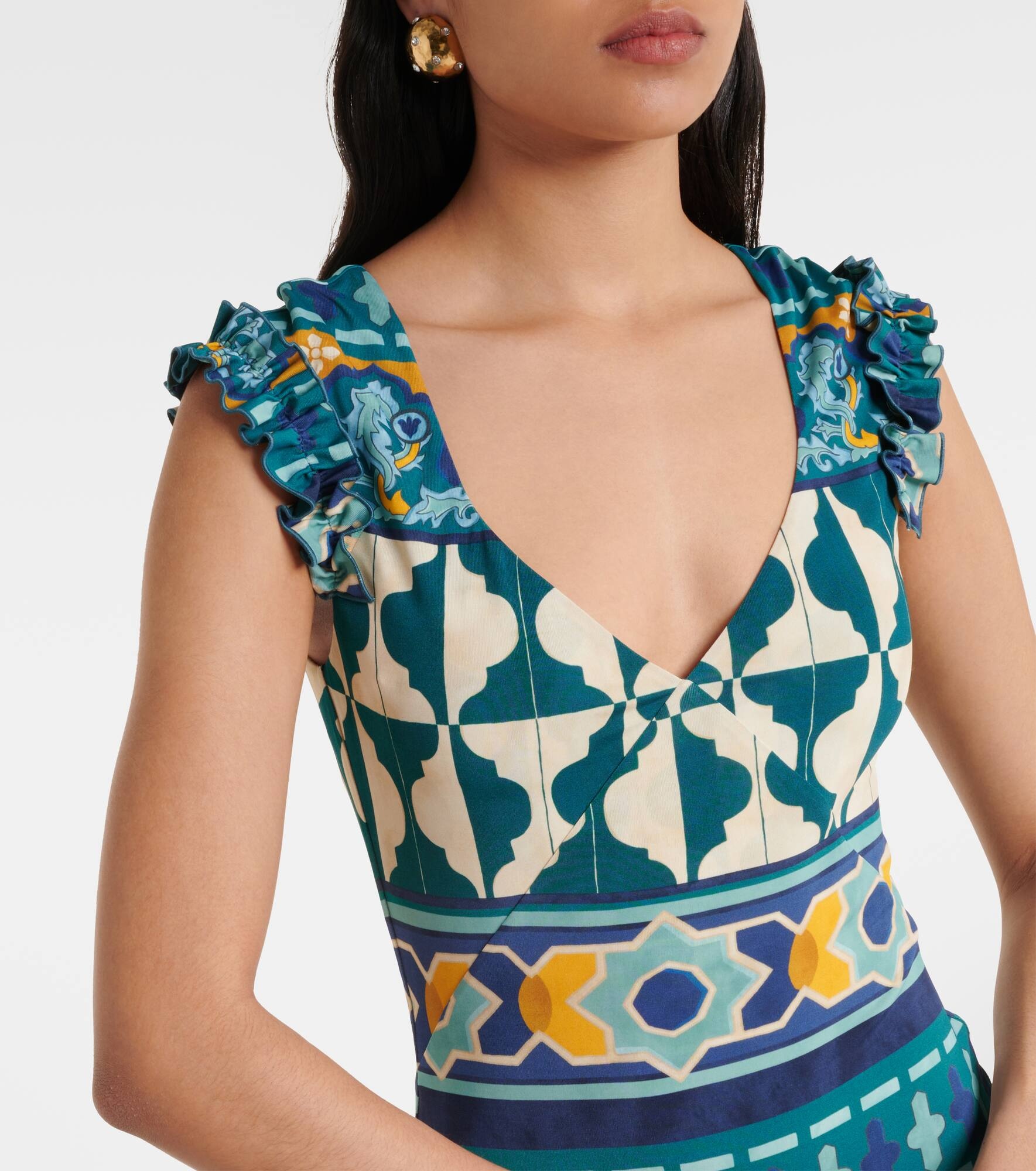 Pimento printed cotton-blend maxi dress - 4
