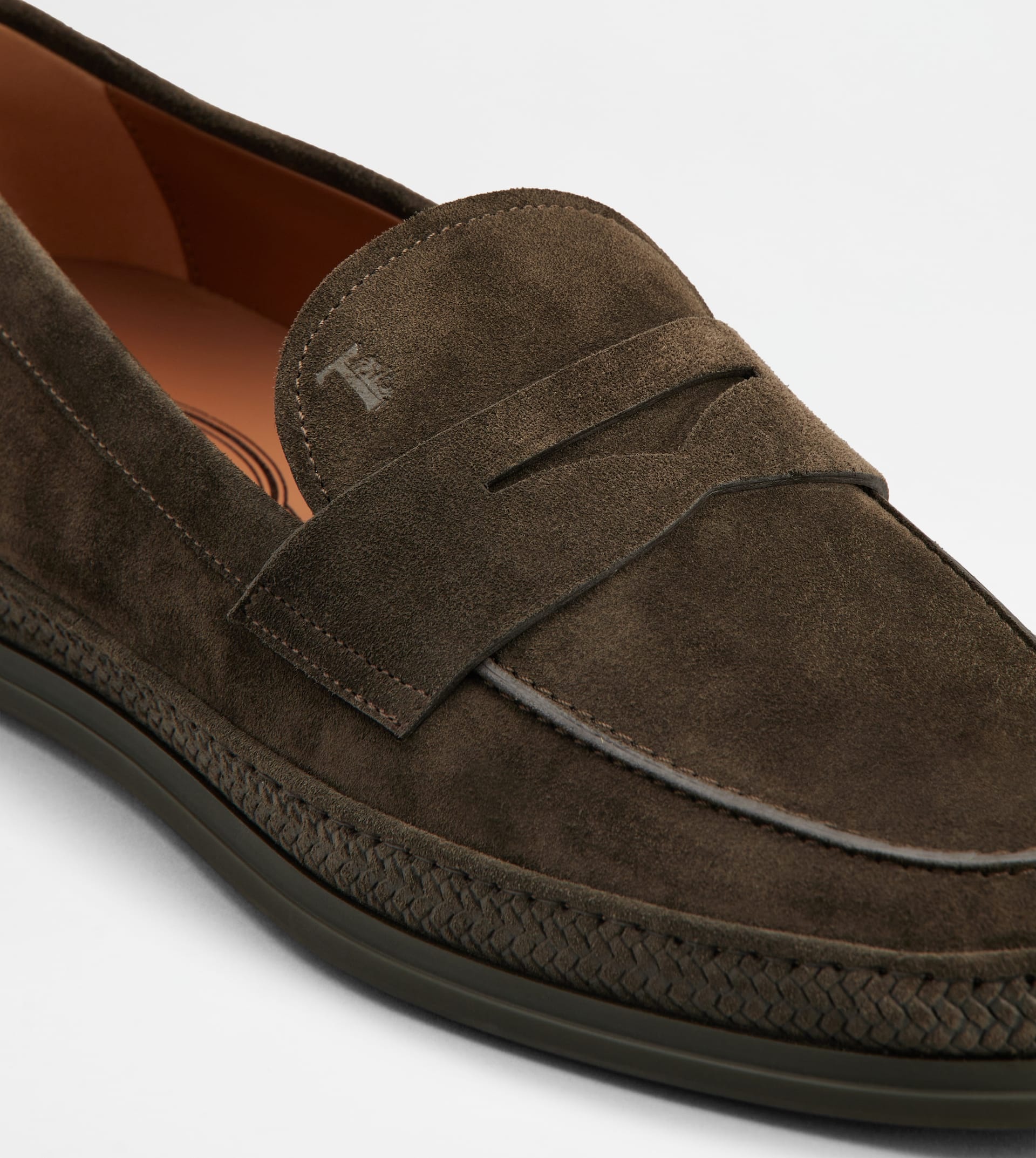 LOAFERS IN SUEDE - BROWN - 5