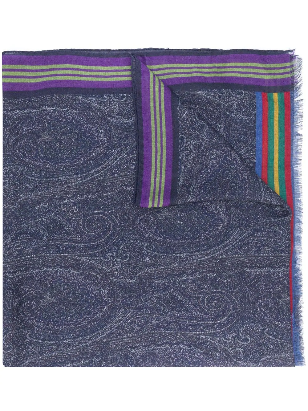 striped paisley scarf - 1