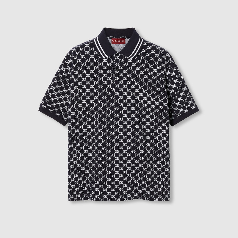 GG cotton piquet jacquard polo shirt - 1