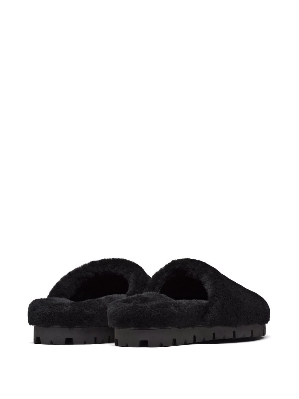 triangle logo fur slippers - 6