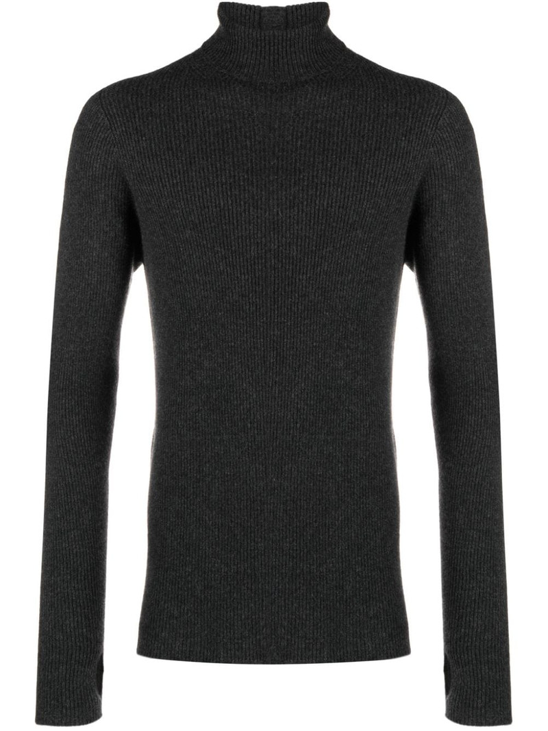 high-neck ribbed-knit jumper 1