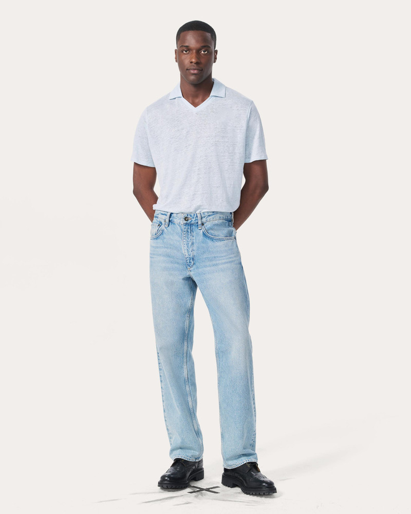 rag & bone Linen Johnny Collar Polo outlook