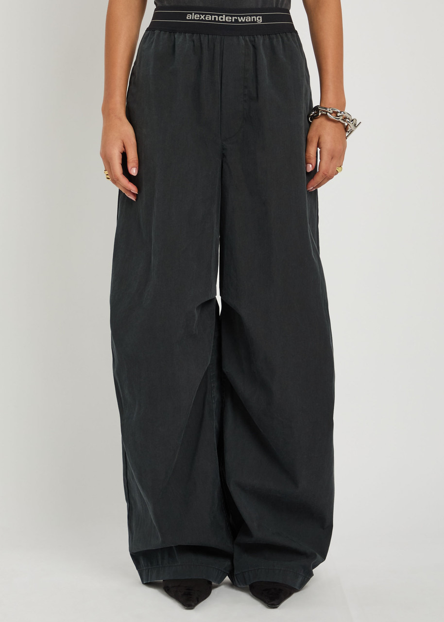 Alexander Wang Logo Gathered Wide-leg Trousers - 2