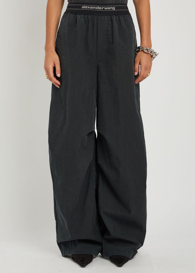Alexander Wang Alexander Wang Logo Gathered Wide-leg Trousers outlook