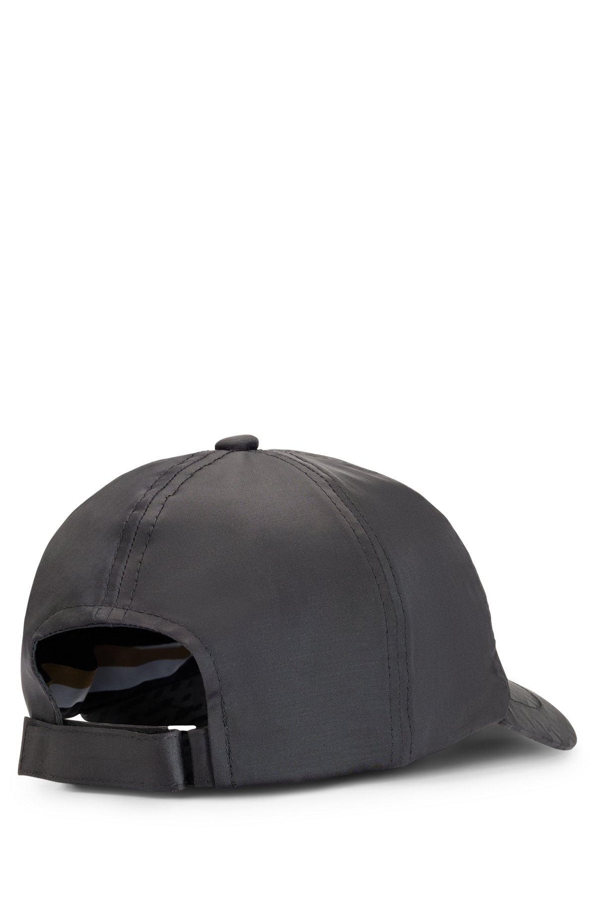 SATIN CAP WITH EMBROIDERED LOGO AND MONOGRAM VISOR - 3