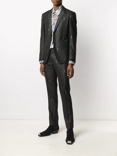 VERSACE pinstripe signature embroidered suit outlook