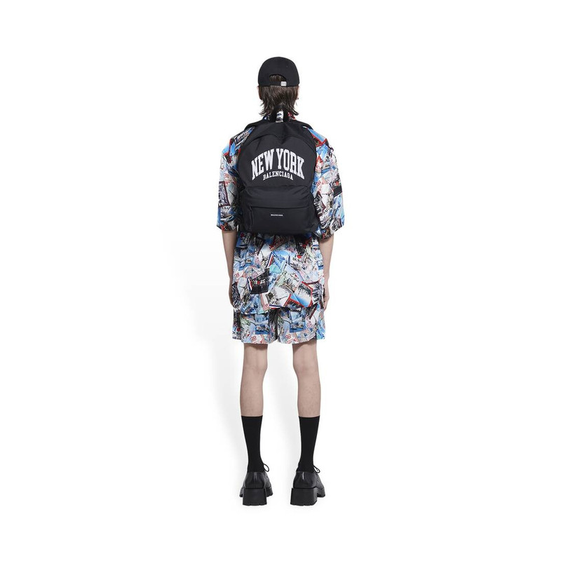 BALENCIAGA Men's Cities New York Explorer Backpack  in Black outlook