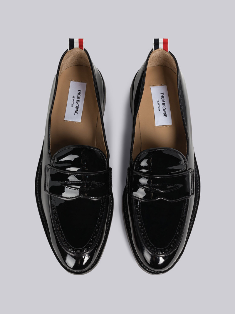 Soft Patent Leather Varsity Penny Loafer 4