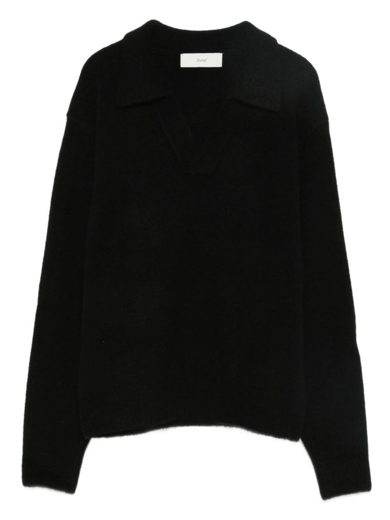V-neck polo-collar sweater 1