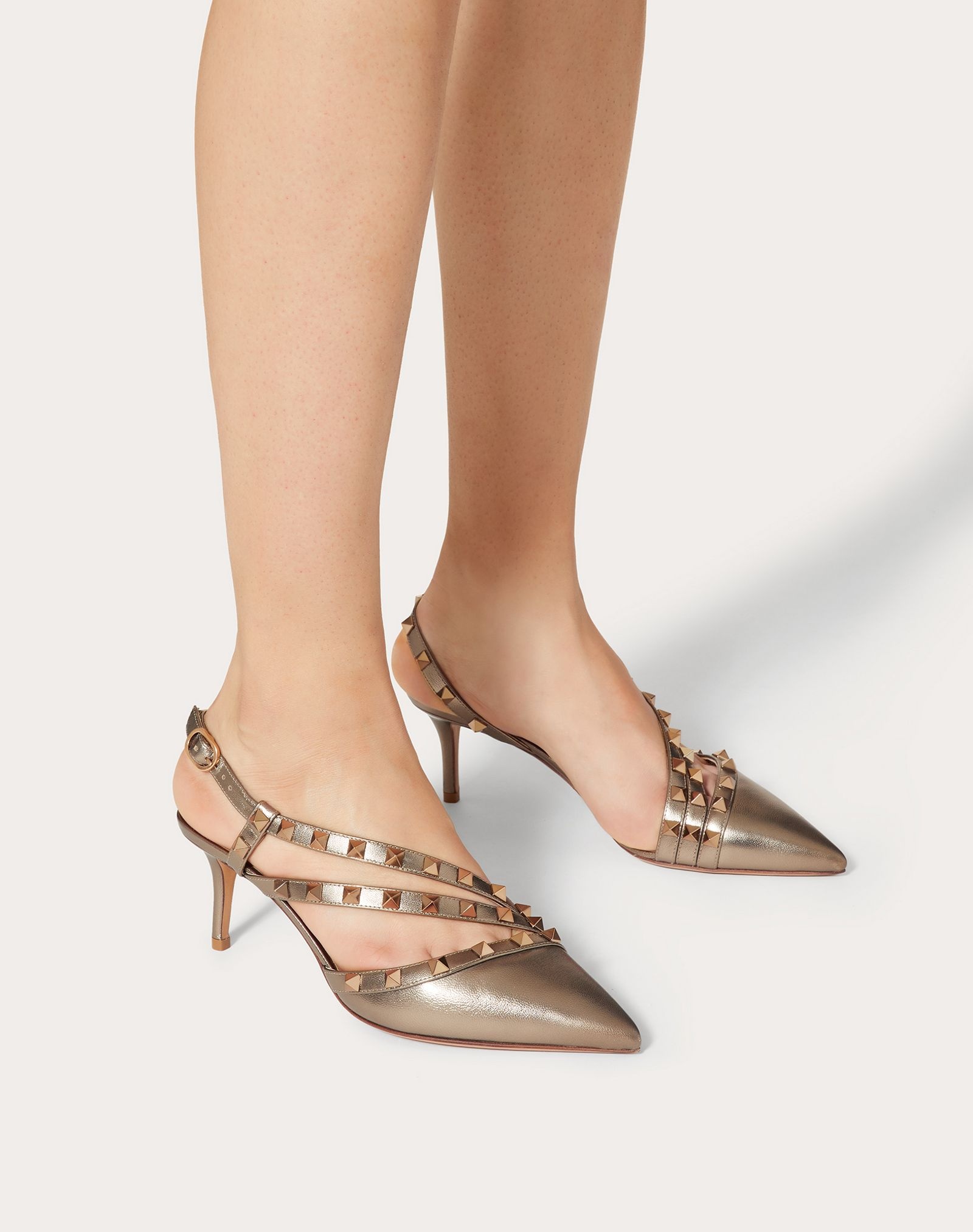 Rockstud Metallic Slingback Pump 65 mm - 6