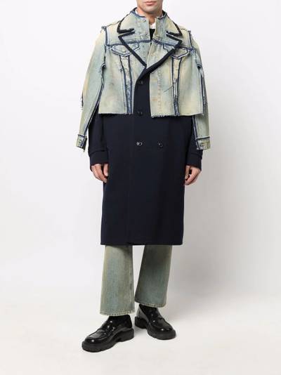 Maison Margiela layered-panel detail coat outlook