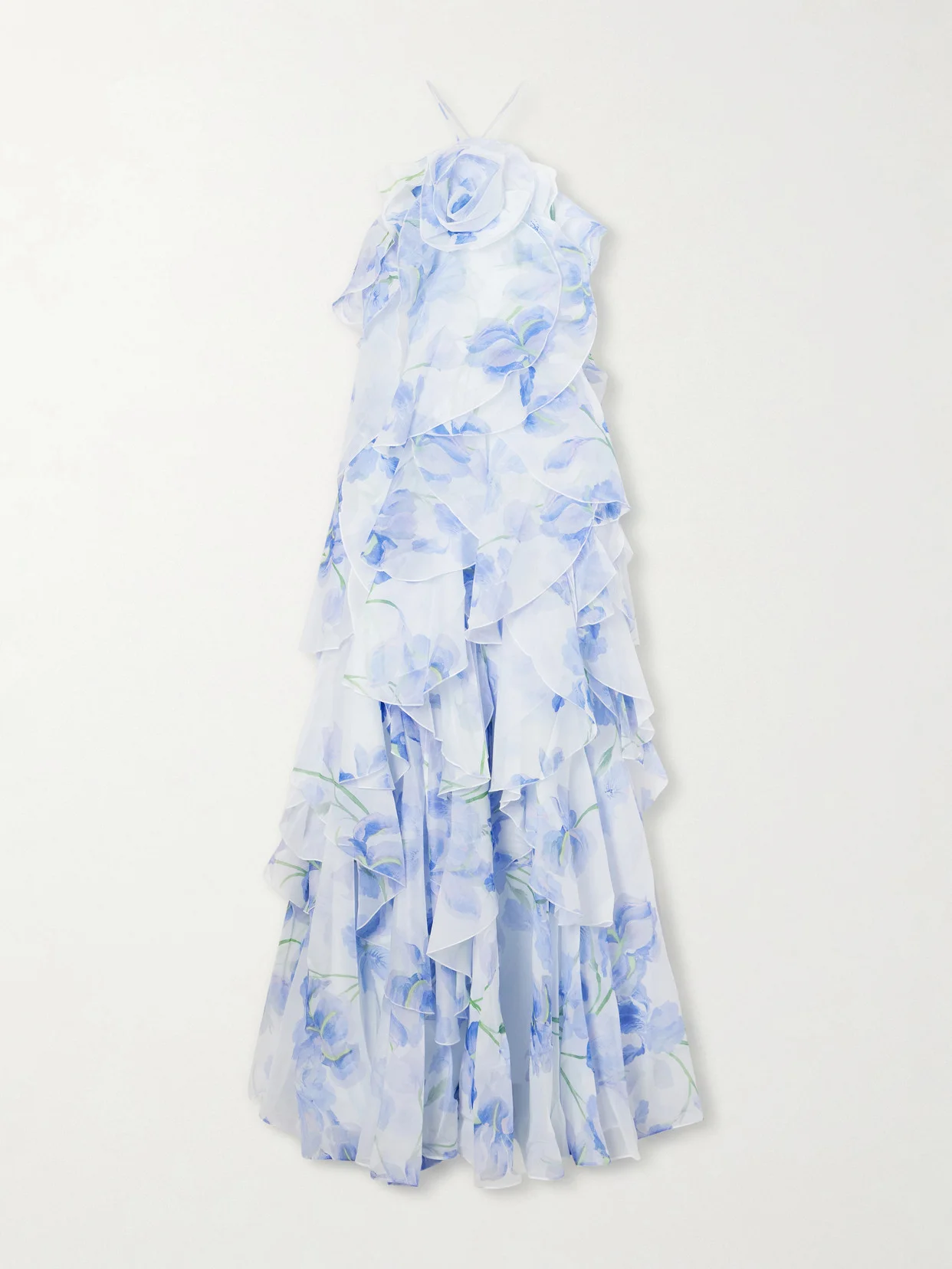 Pandorea Appliquéd Ruffled Organza Gown - 1