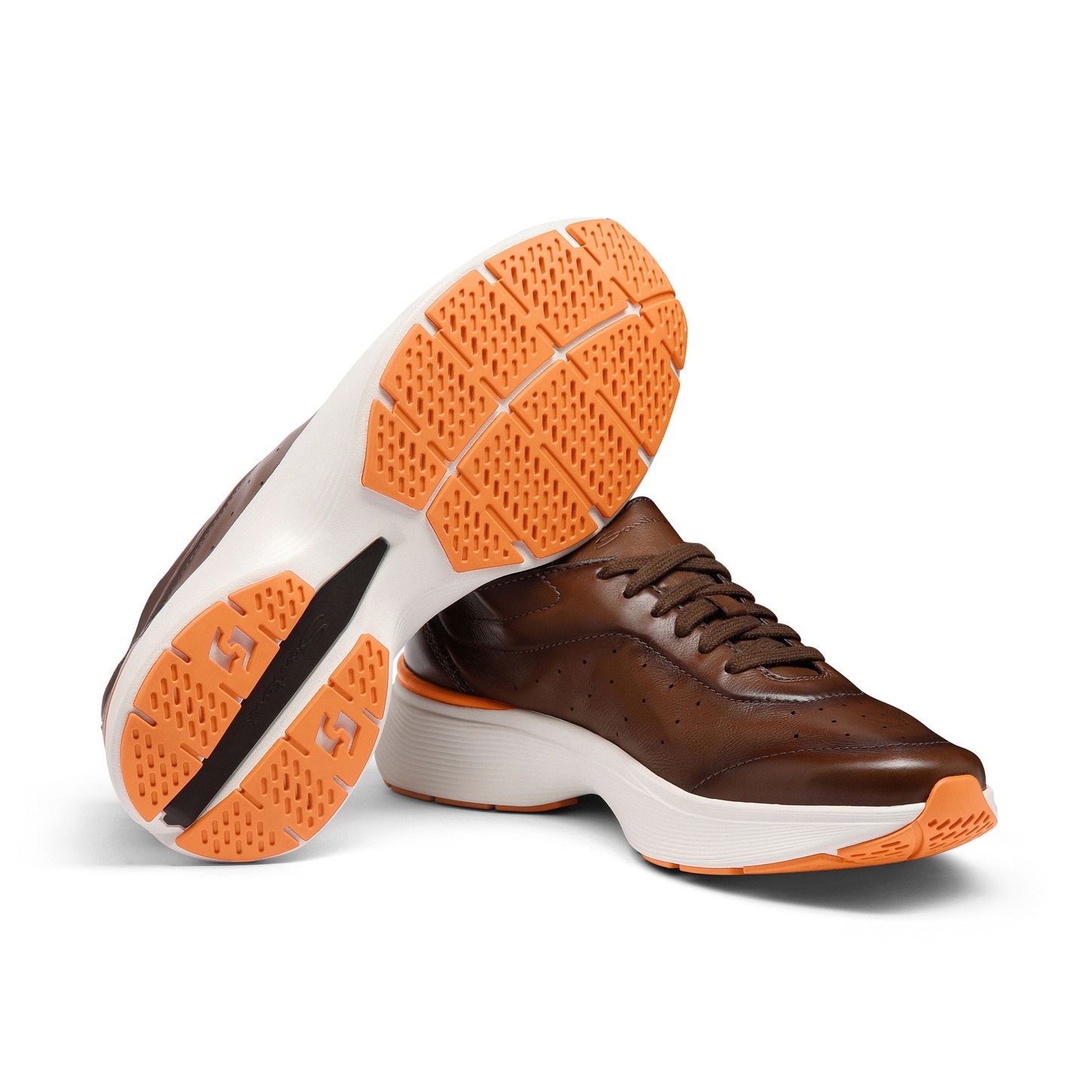 Men's light brown leather Bounce sneaker - 4