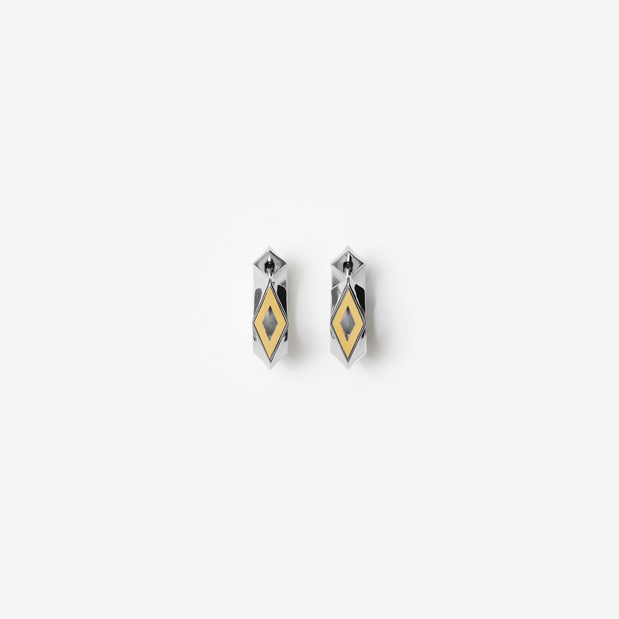 Silver and Gold-plated Hollow Earrings - 4