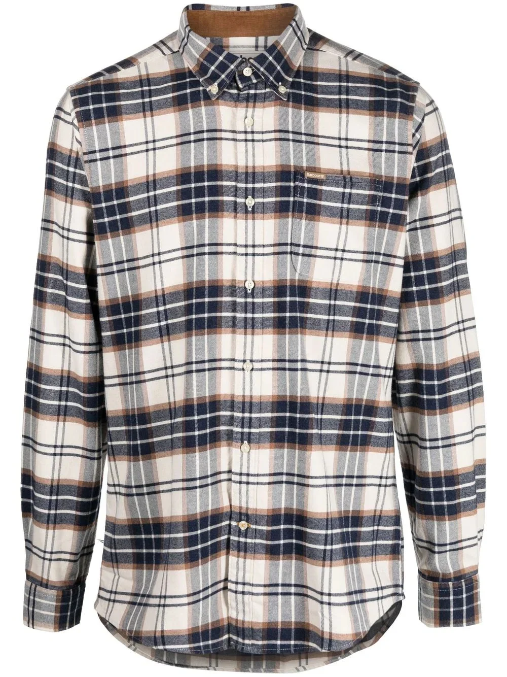 checked button-down shirt - 1