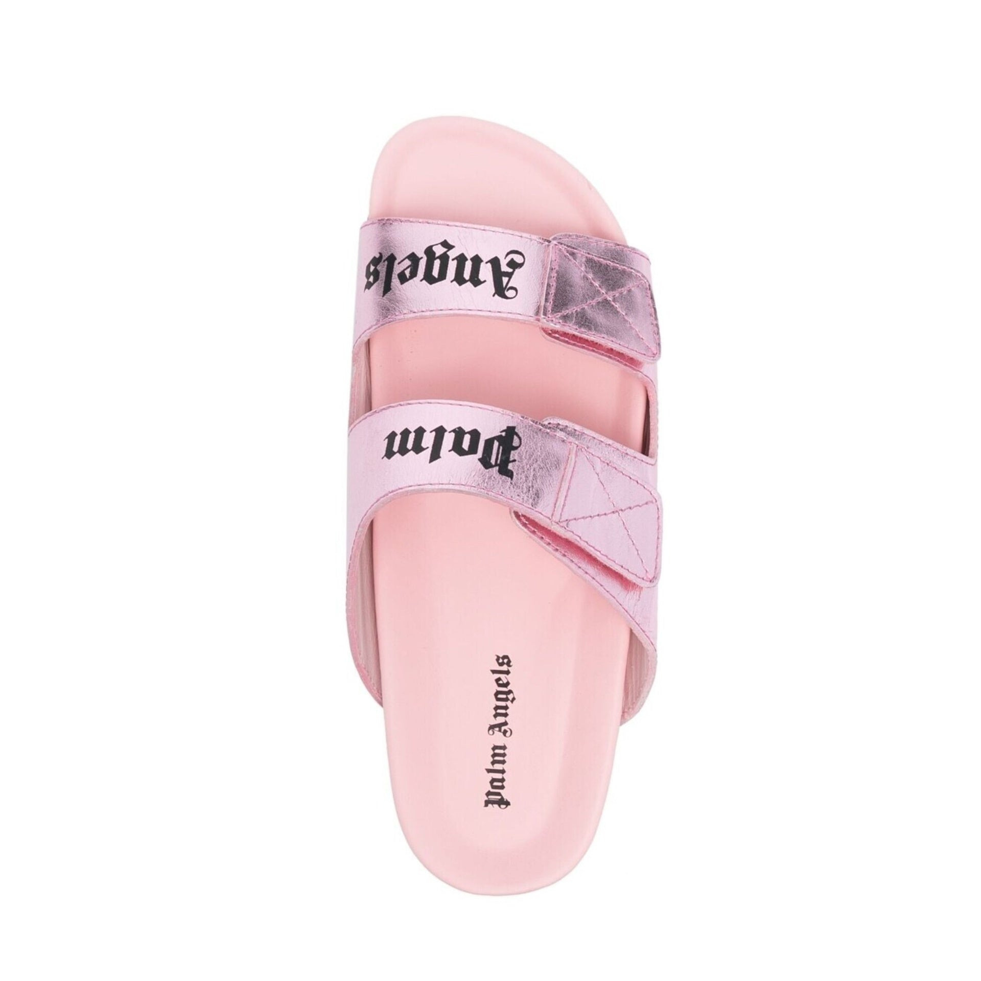 Palm Angels Leather Logo Sandals Women - 4