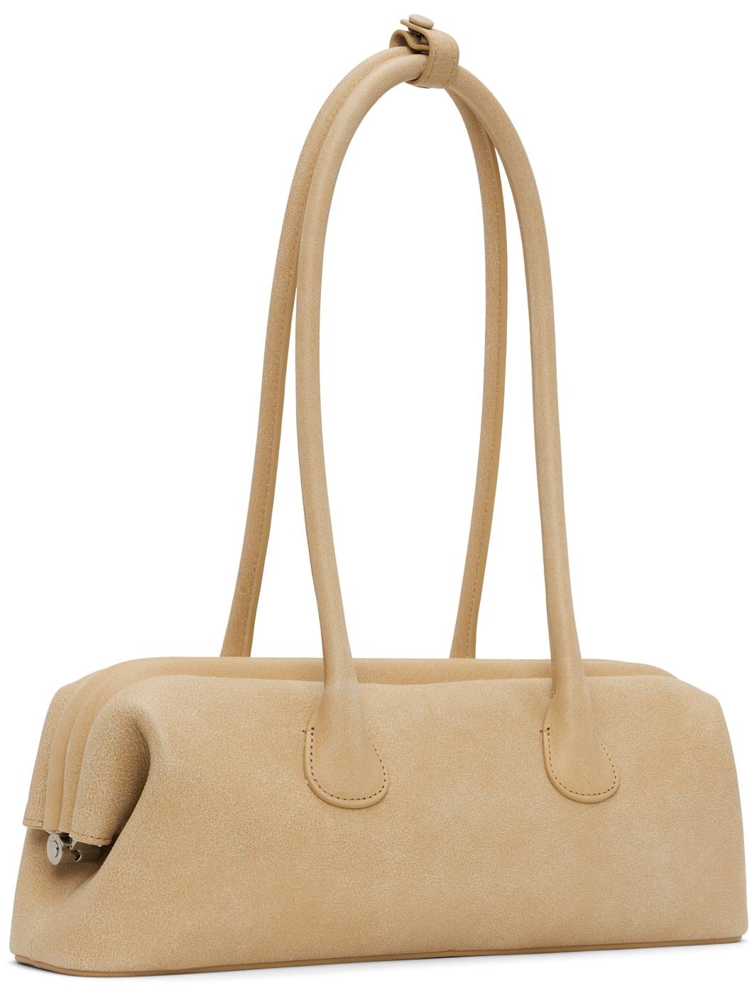 Tan Boat Wide Bag - 2