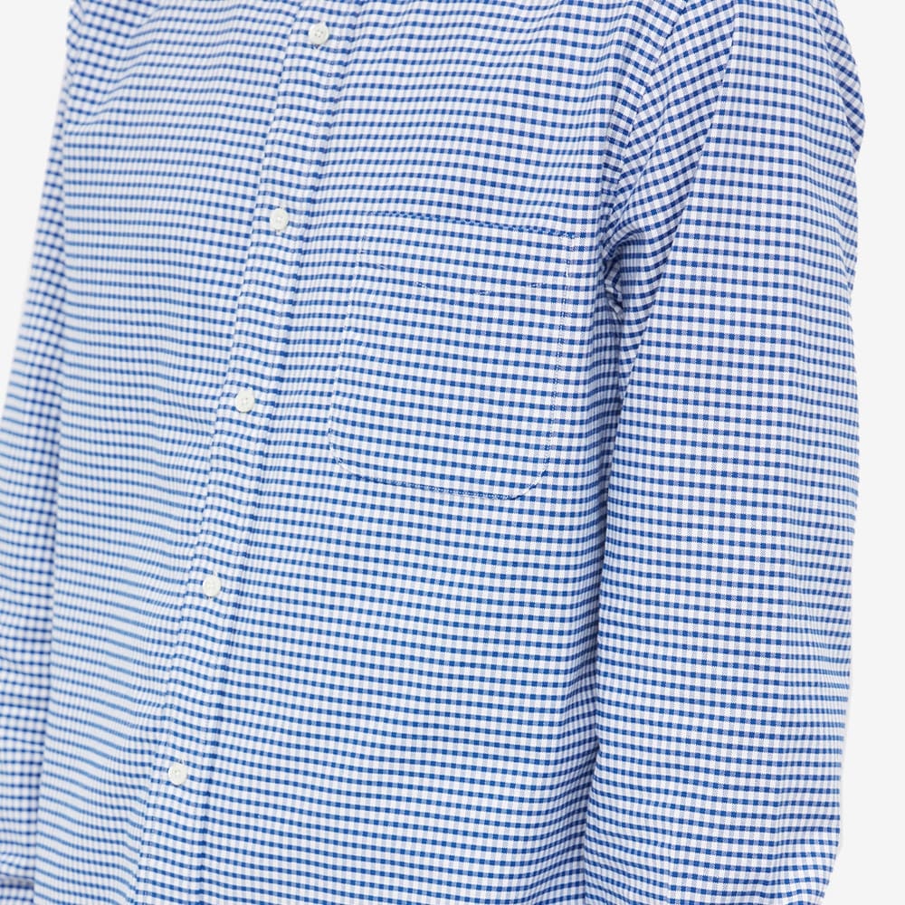 Beams Plus Button Down Gingham Oxford Shirt - 5