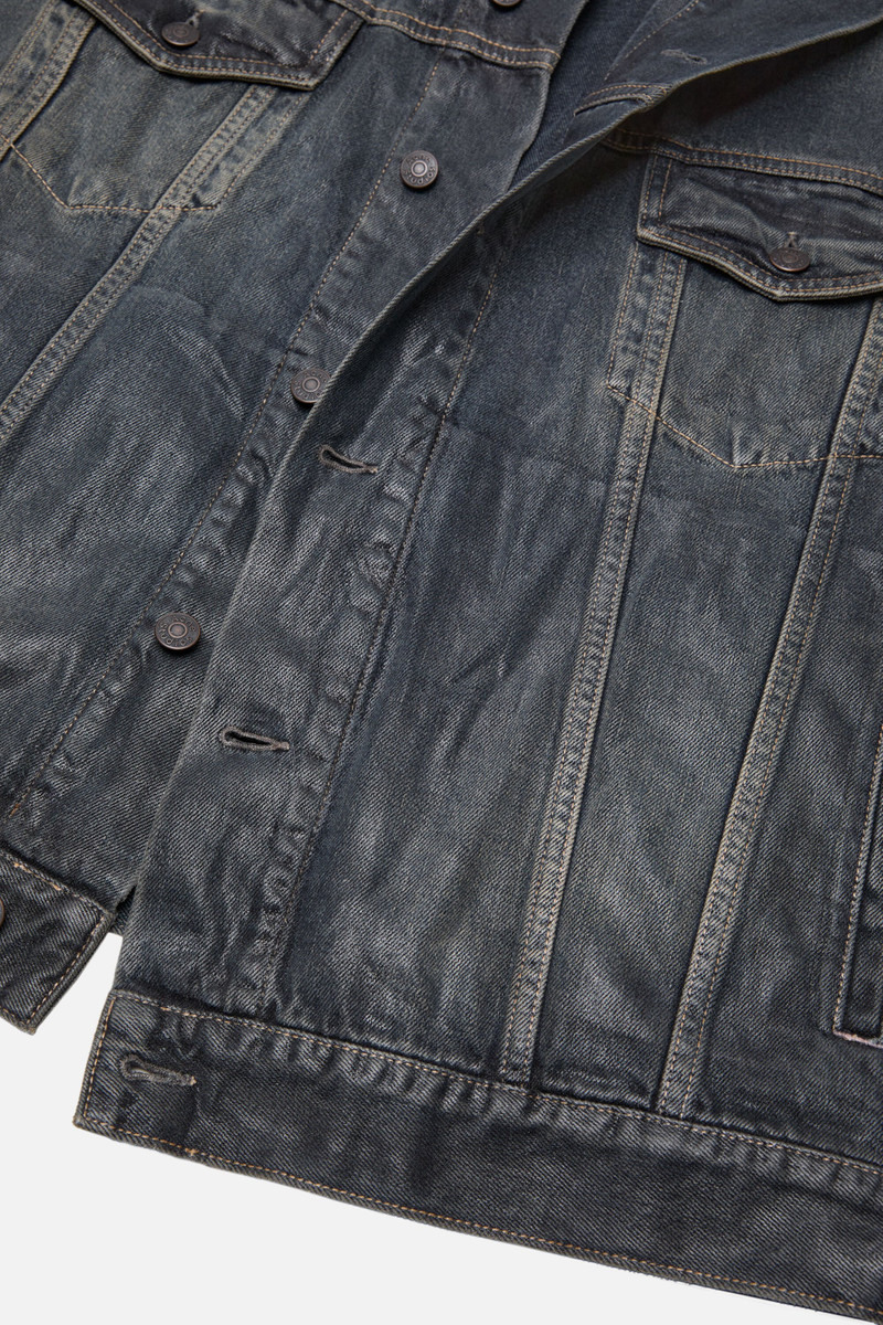 Denim jacket with hood - Black 5