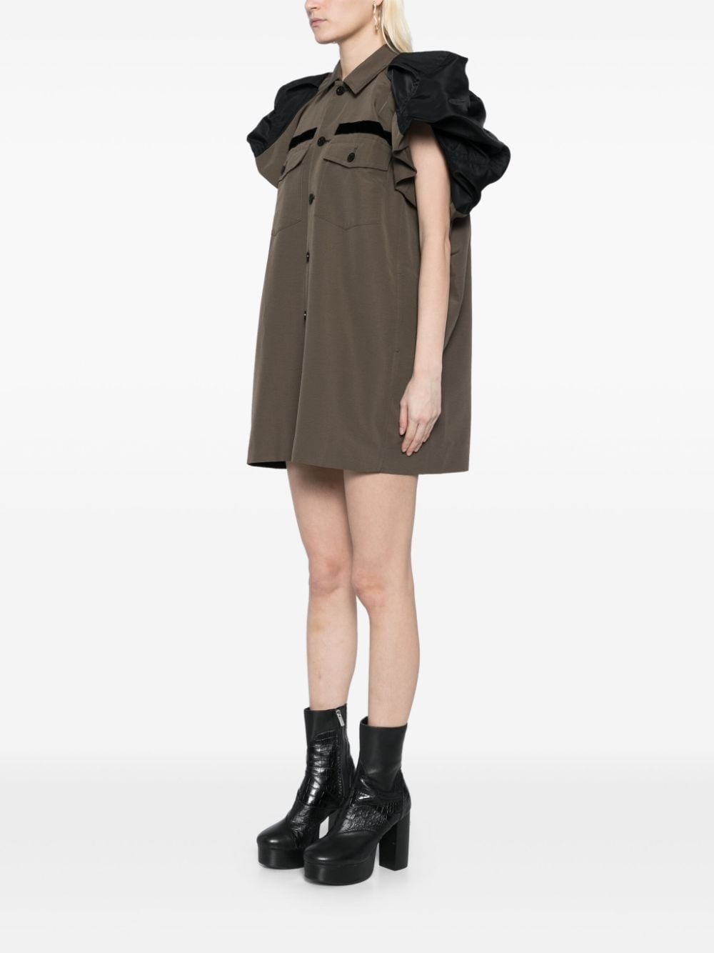 sacai 22SS Grosgrain Mix Dress