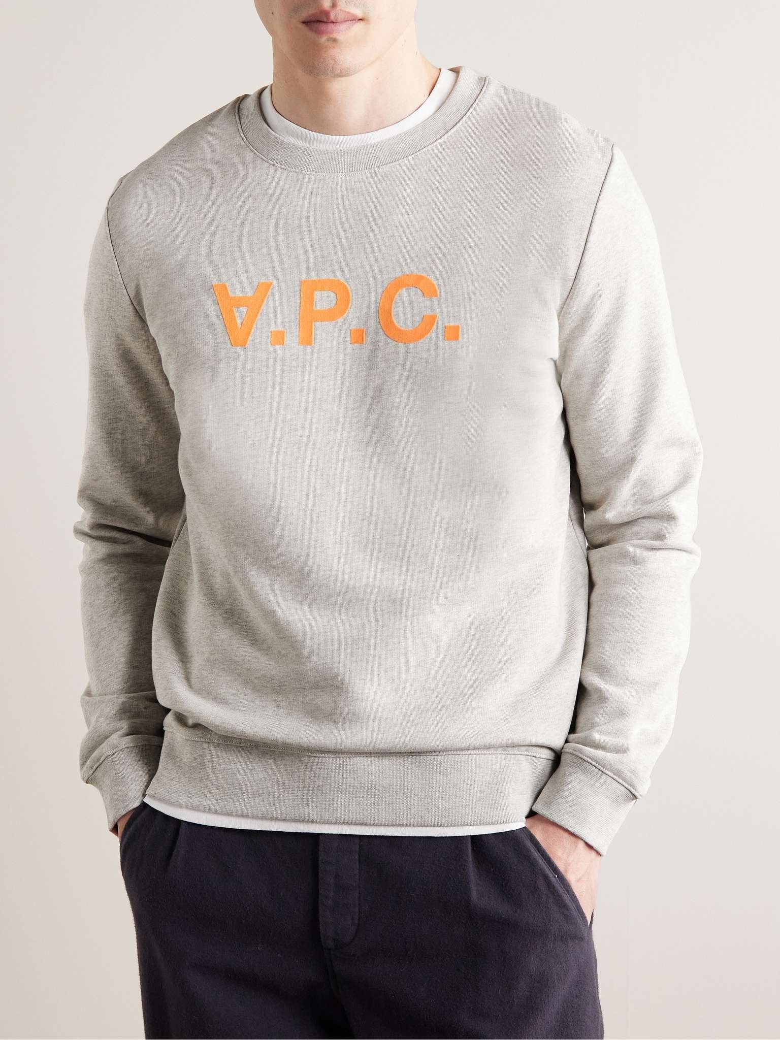 Logo-Flocked Cotton-Jersey Sweatshirt - 5
