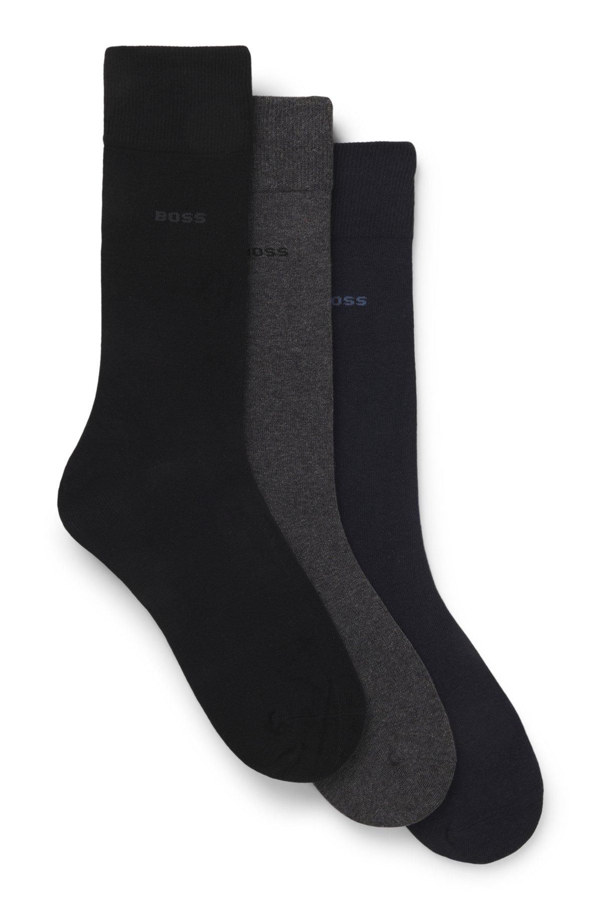 THREE-PACK OF REGULAR-LENGTH SOCKS WITH LOGOS - 1