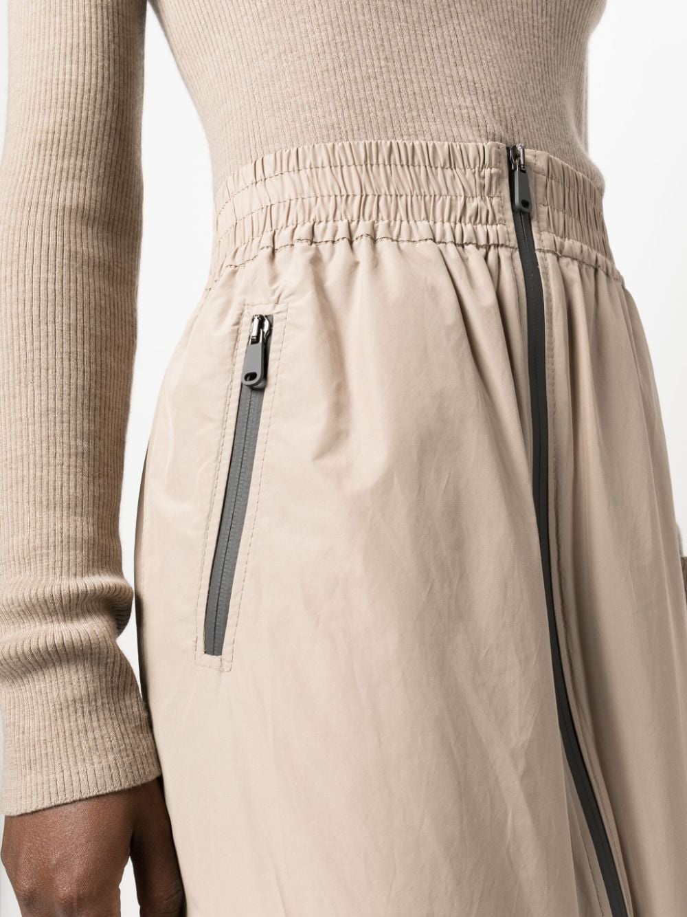 two-way zip-up maxi skirt - 5