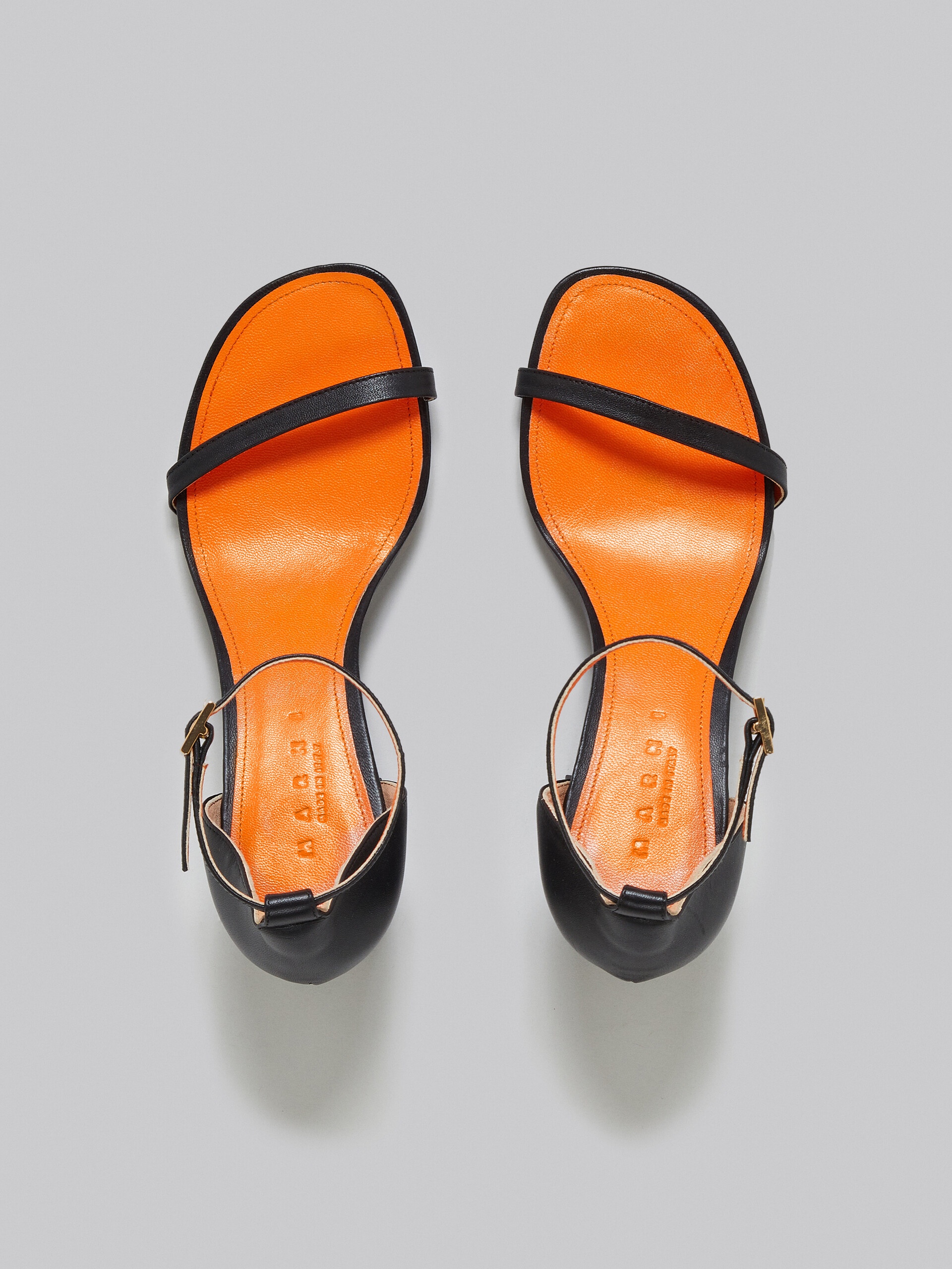 BLACK NAPPA LEATHER SANDAL - 4