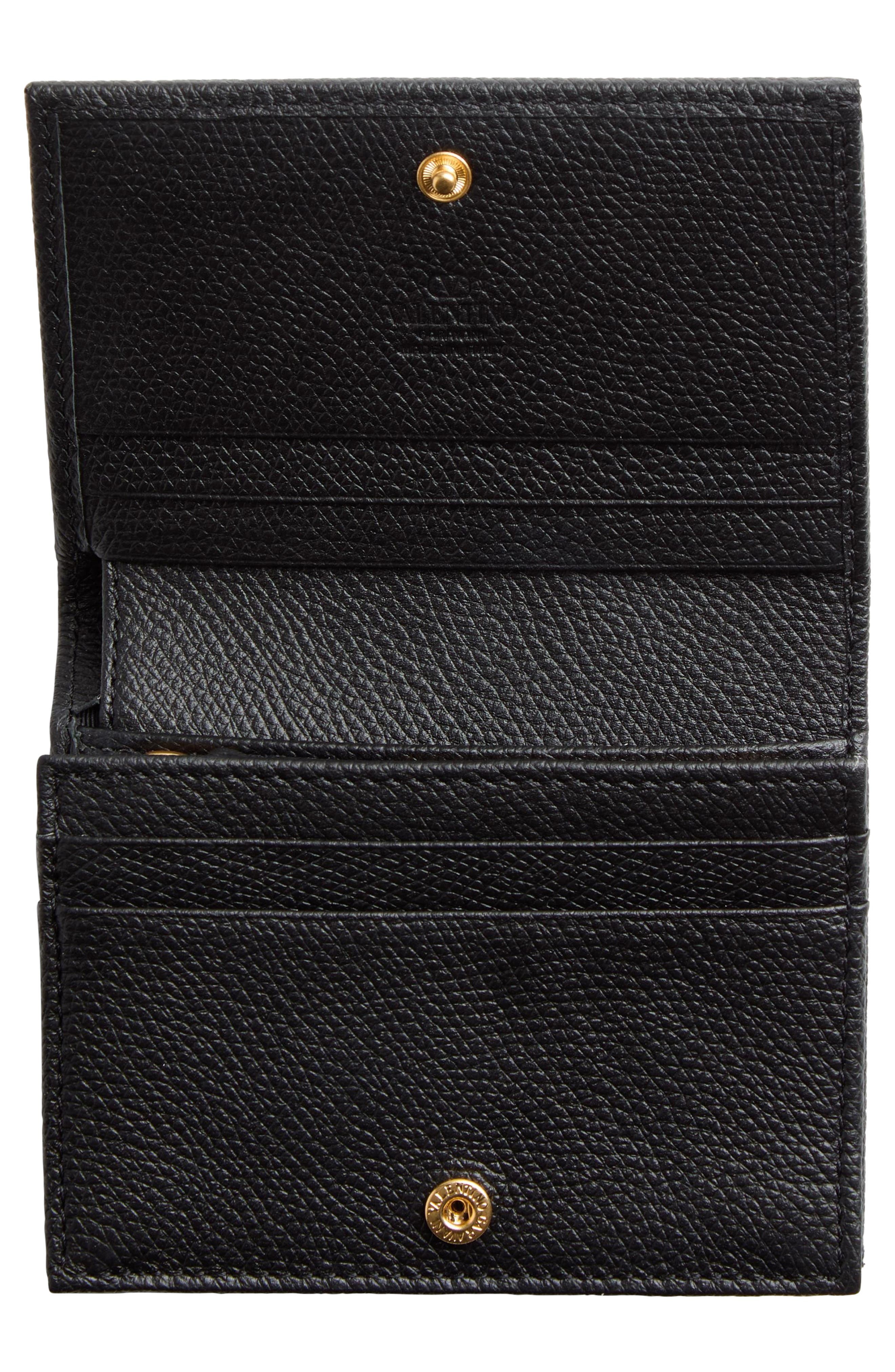 Valentino Garavani VLOGO Leather Bifold French Wallet in Black at Nordstrom - 2