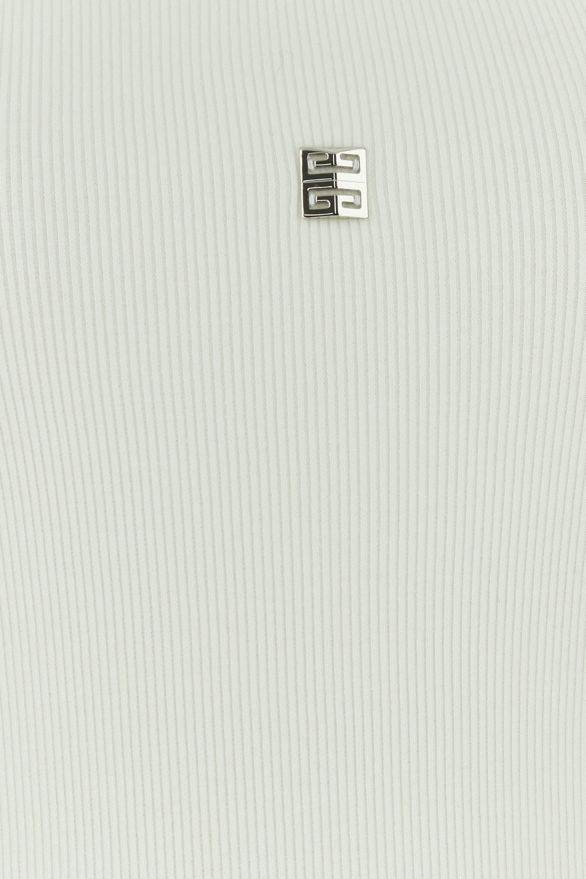 White stretch cotton tank top - 3