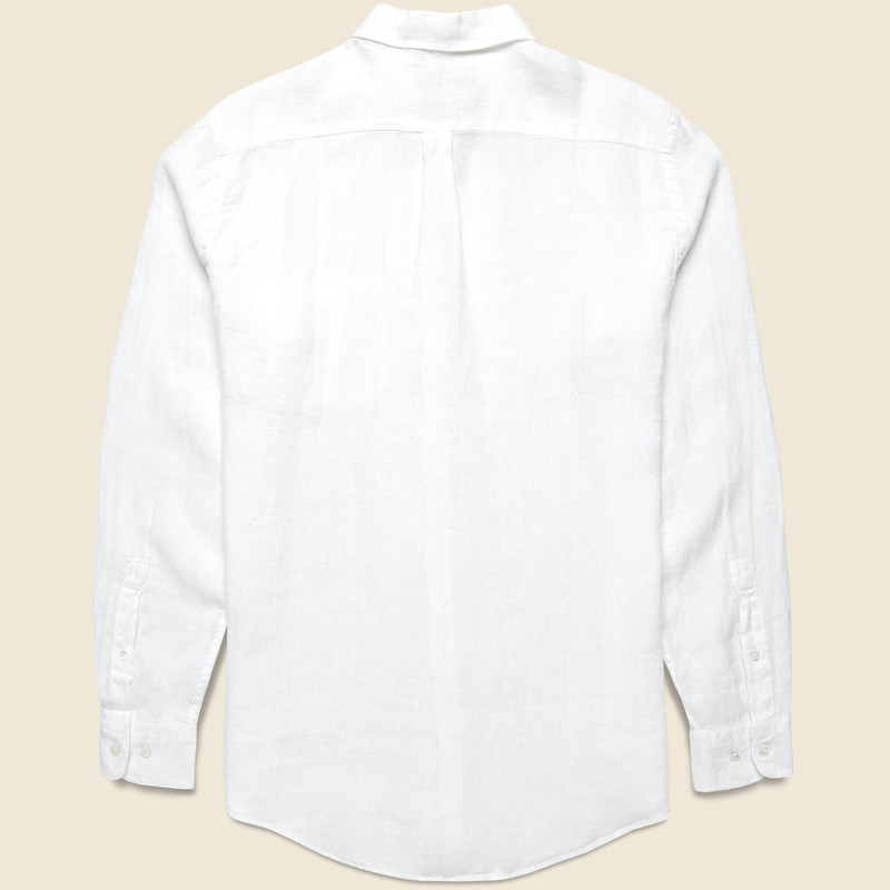 Portuguese Flannel Classic Linen Shirt - White outlook