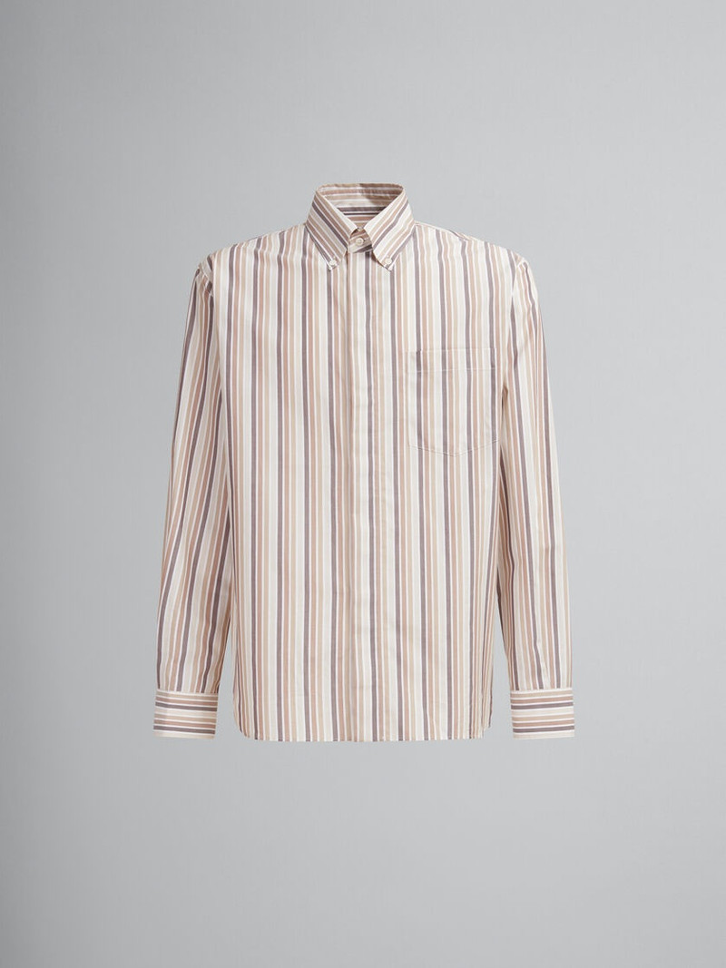 PINK STRIPED ORGANIC POPLIN SHIRT 1