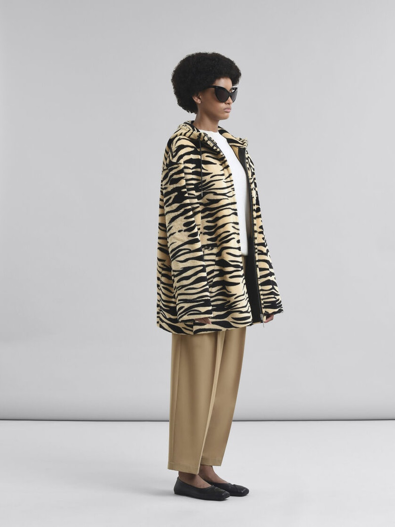 SOFT BEIGE WOOL BLEND TROUSERS WITH MARNI SYMBOL 5