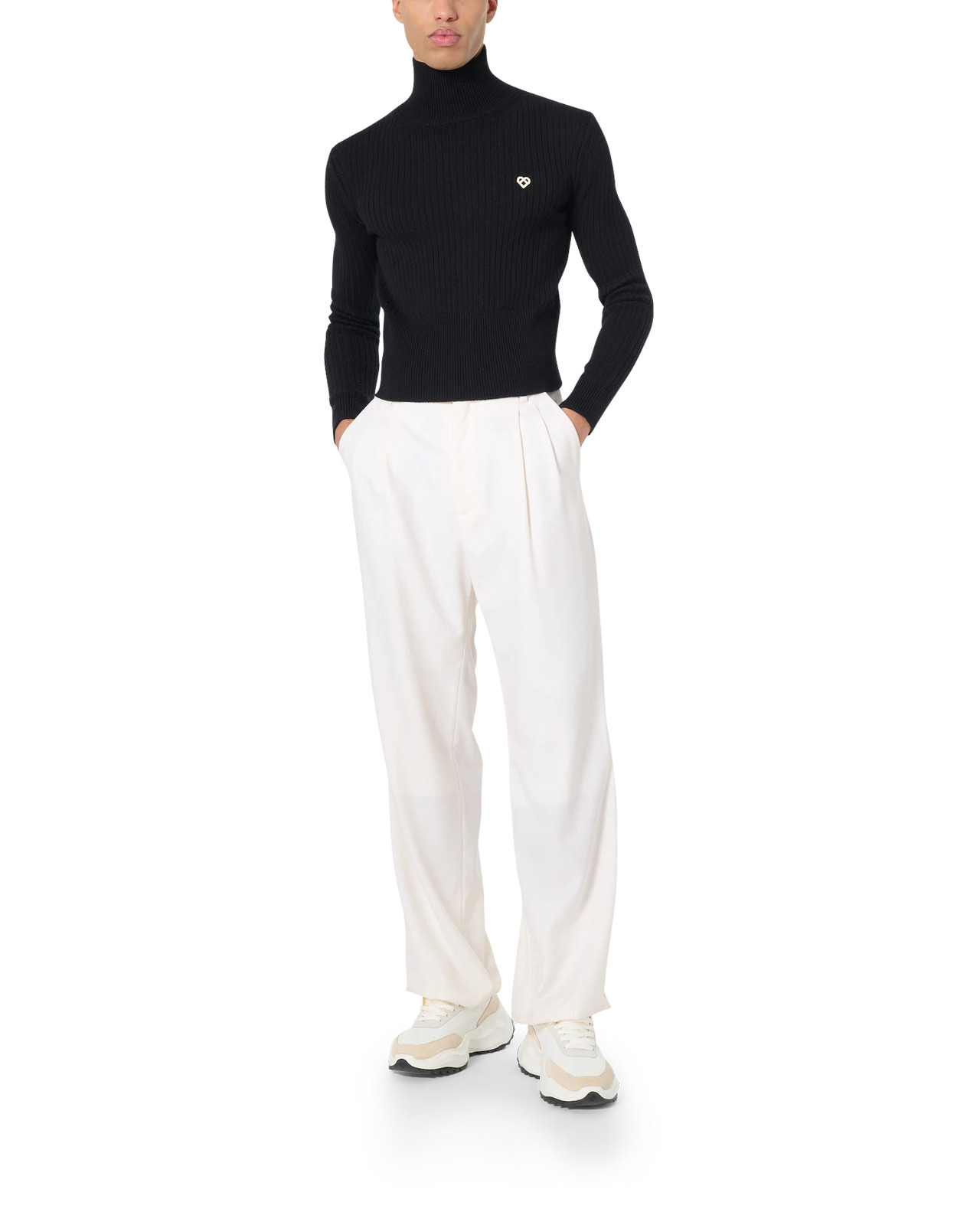 Rib High Neck Jumper - 2