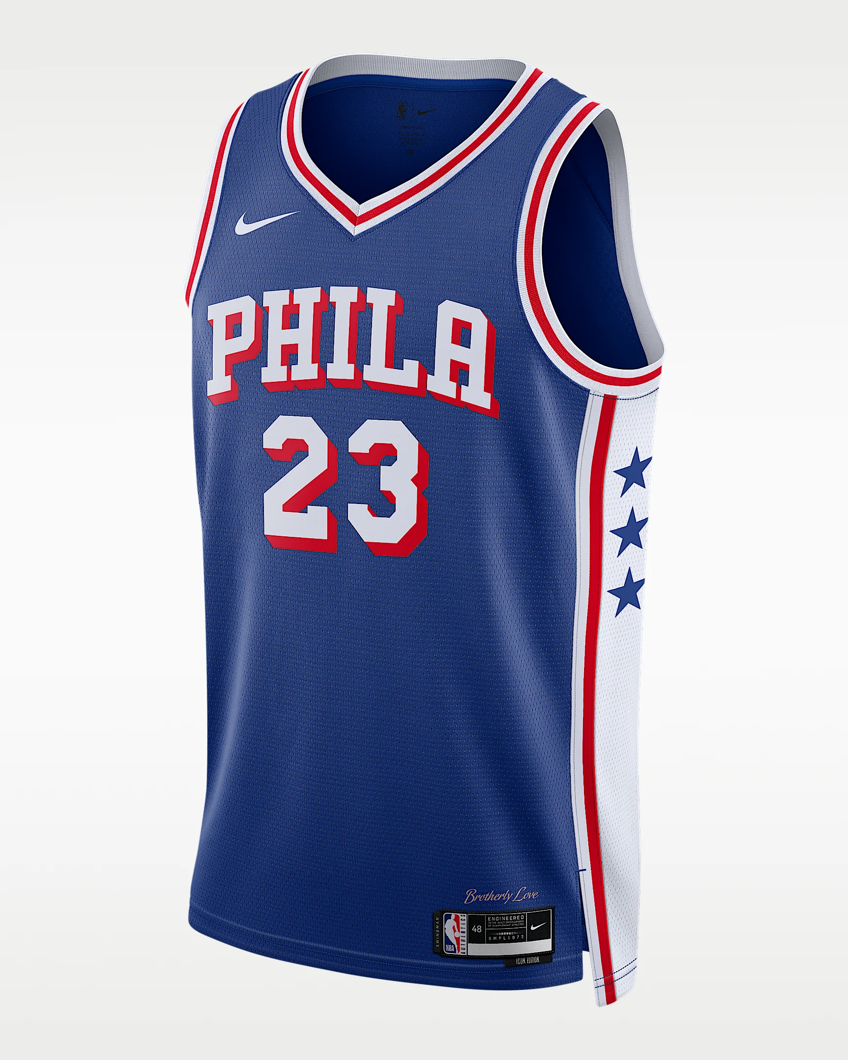 LeBron James Philadelphia 76ers Icon Edition Men's Nike Dri-FIT NBA Swingman Jersey - 1