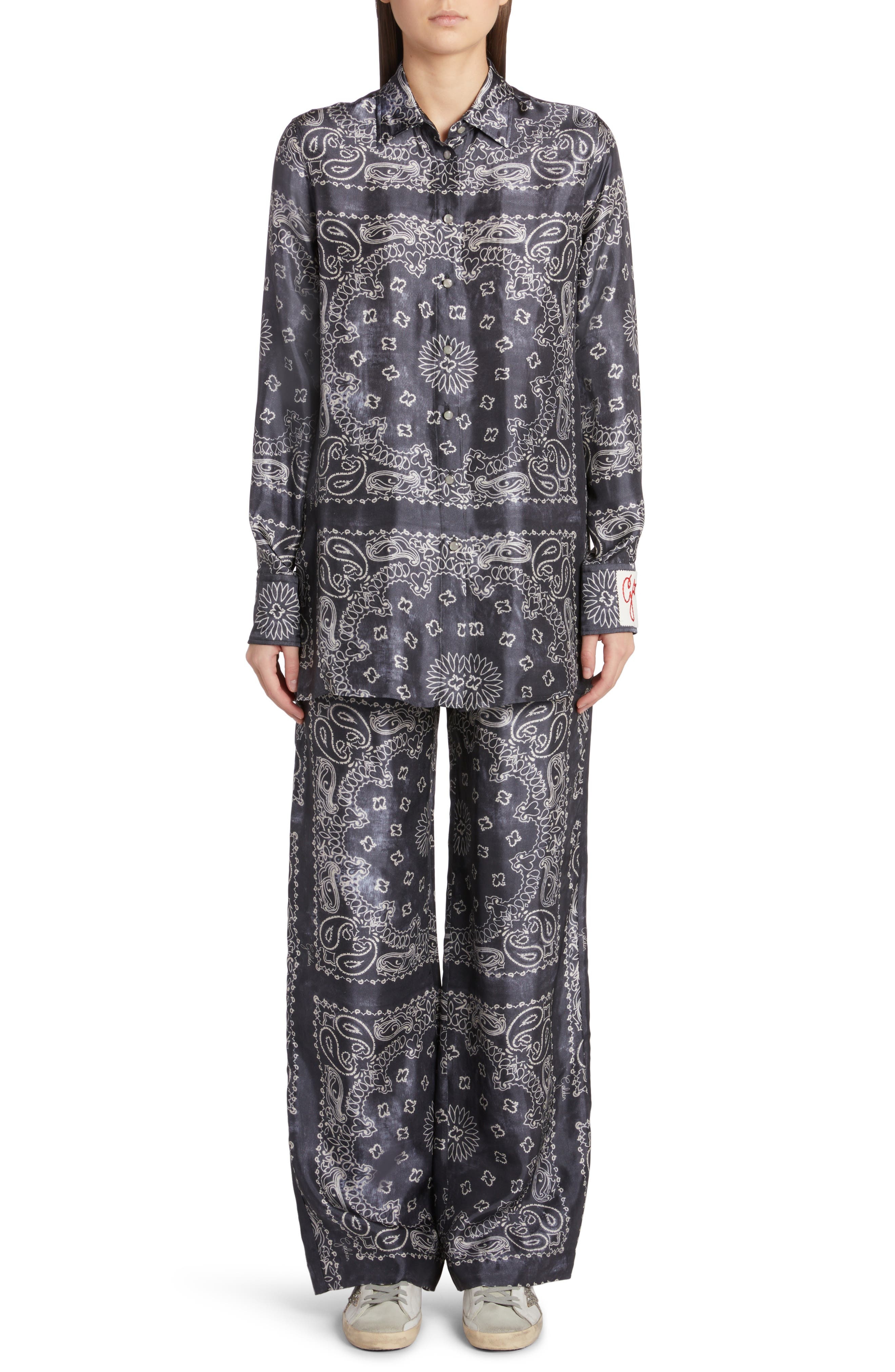 Paisley Print Pants - 8