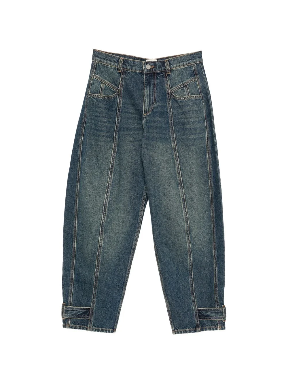 Leja seam-detail buttoned-cuff jeans - 1