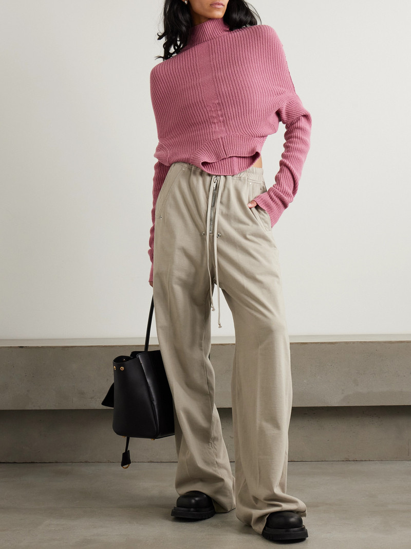 Rick Owens Maglia Ribbed Cashmere And Wool-blend Turtleneck Sweater outlook