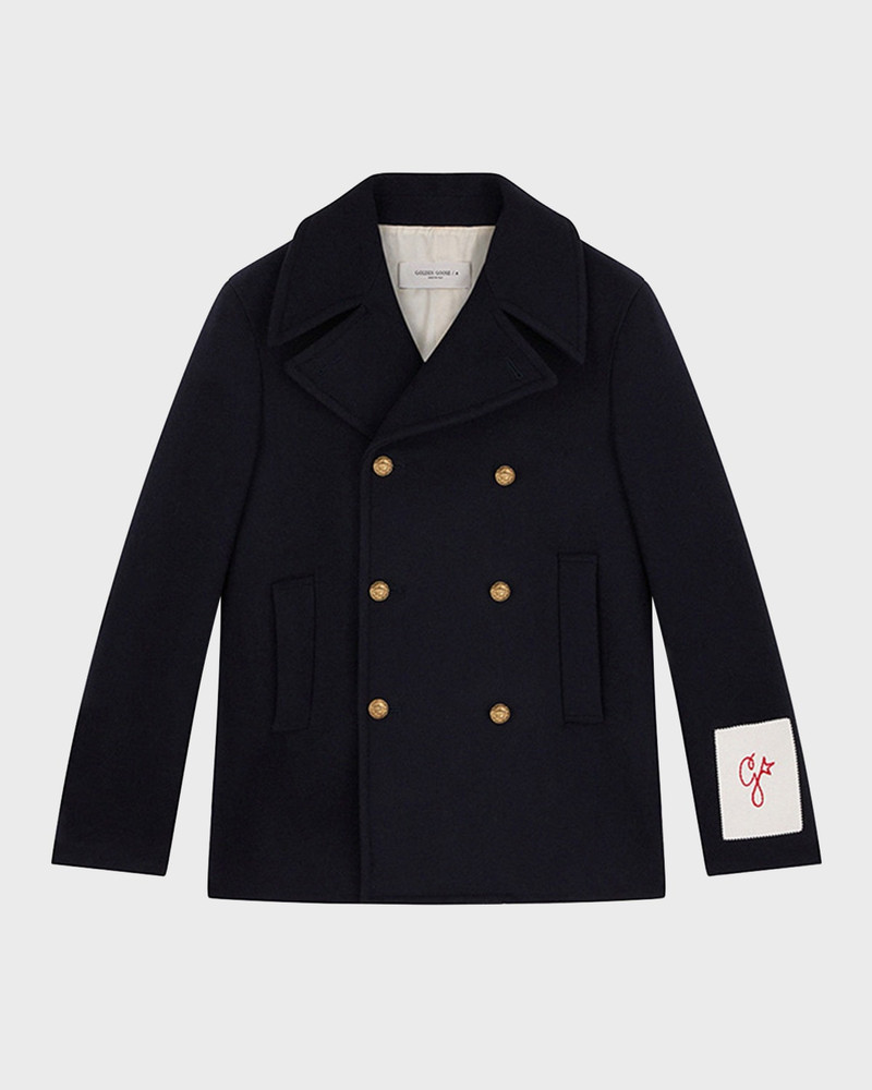 Men's Double-Breasted Compact Peacoat 1