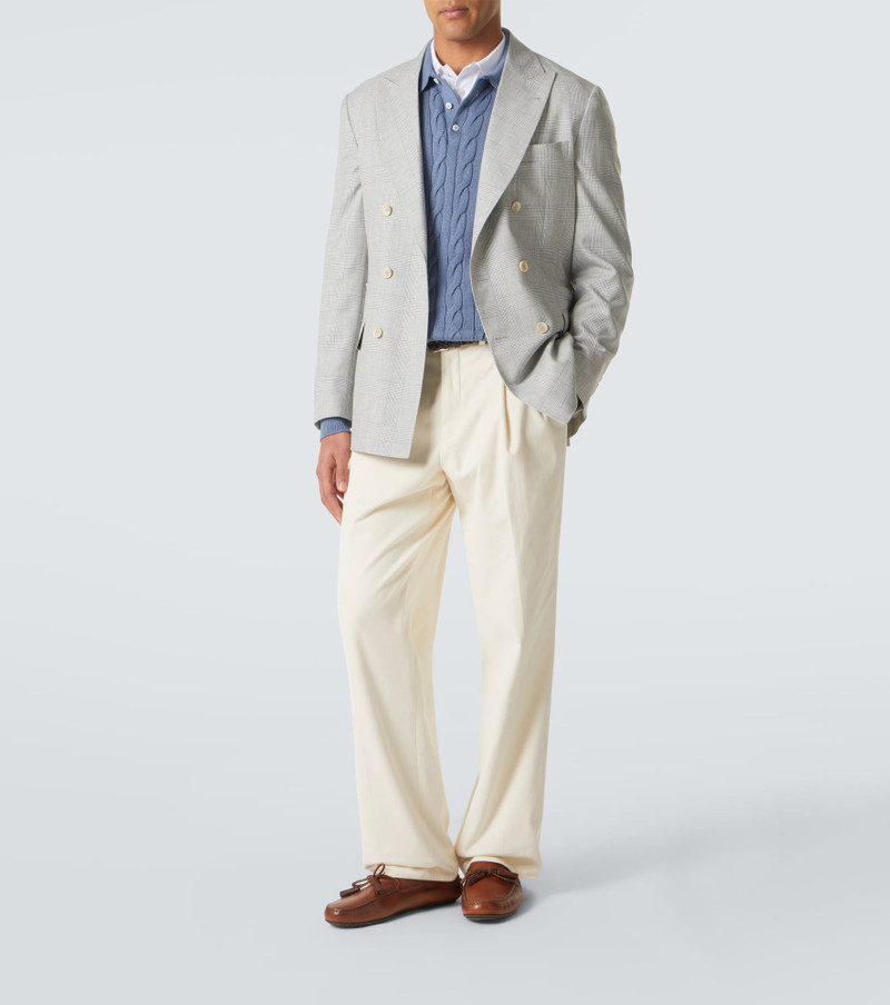 Ralph Lauren Cable-knit cotton and silk polo sweater outlook