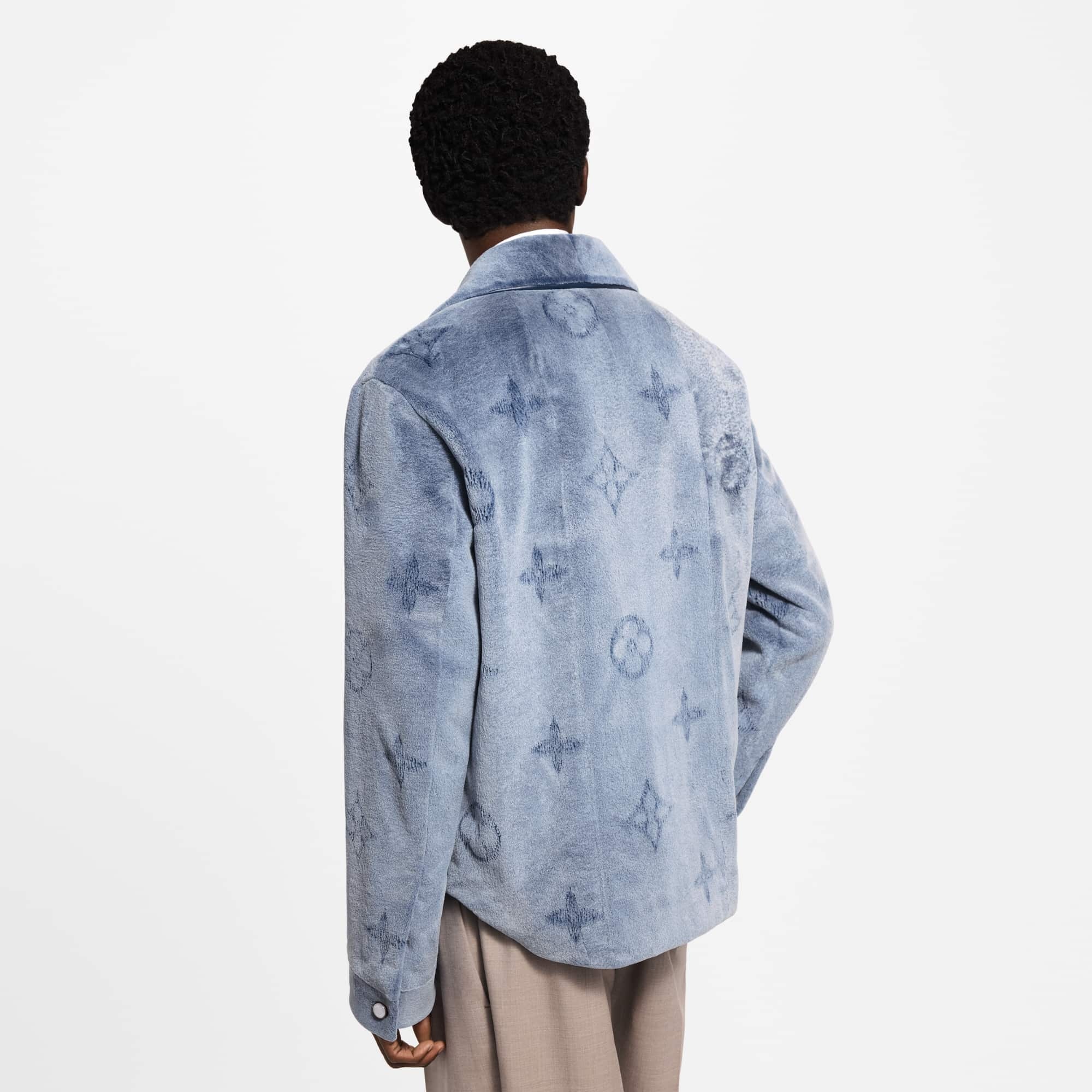 Mink Perforated Monogram Overshirt - 5