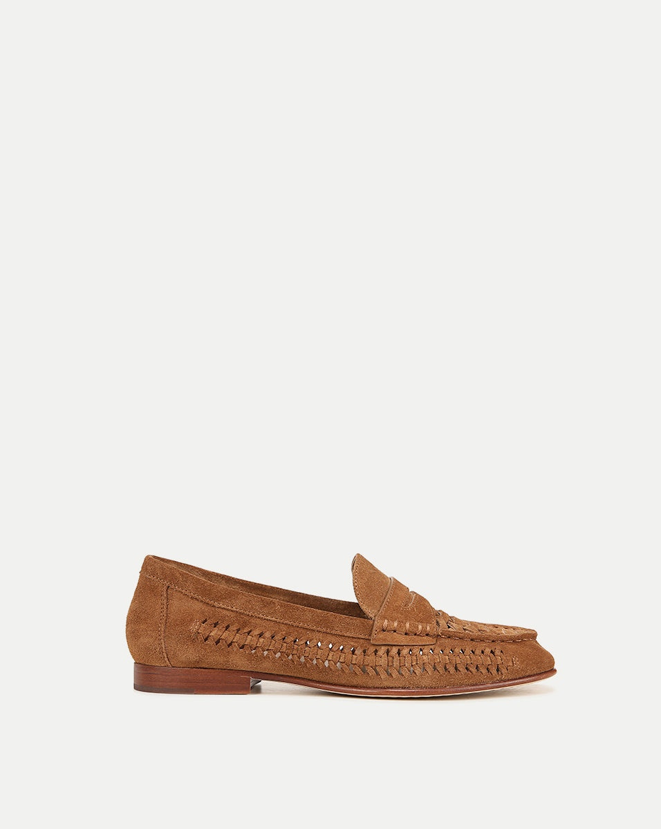 PENNY WOVEN SUEDE LOAFER - 1