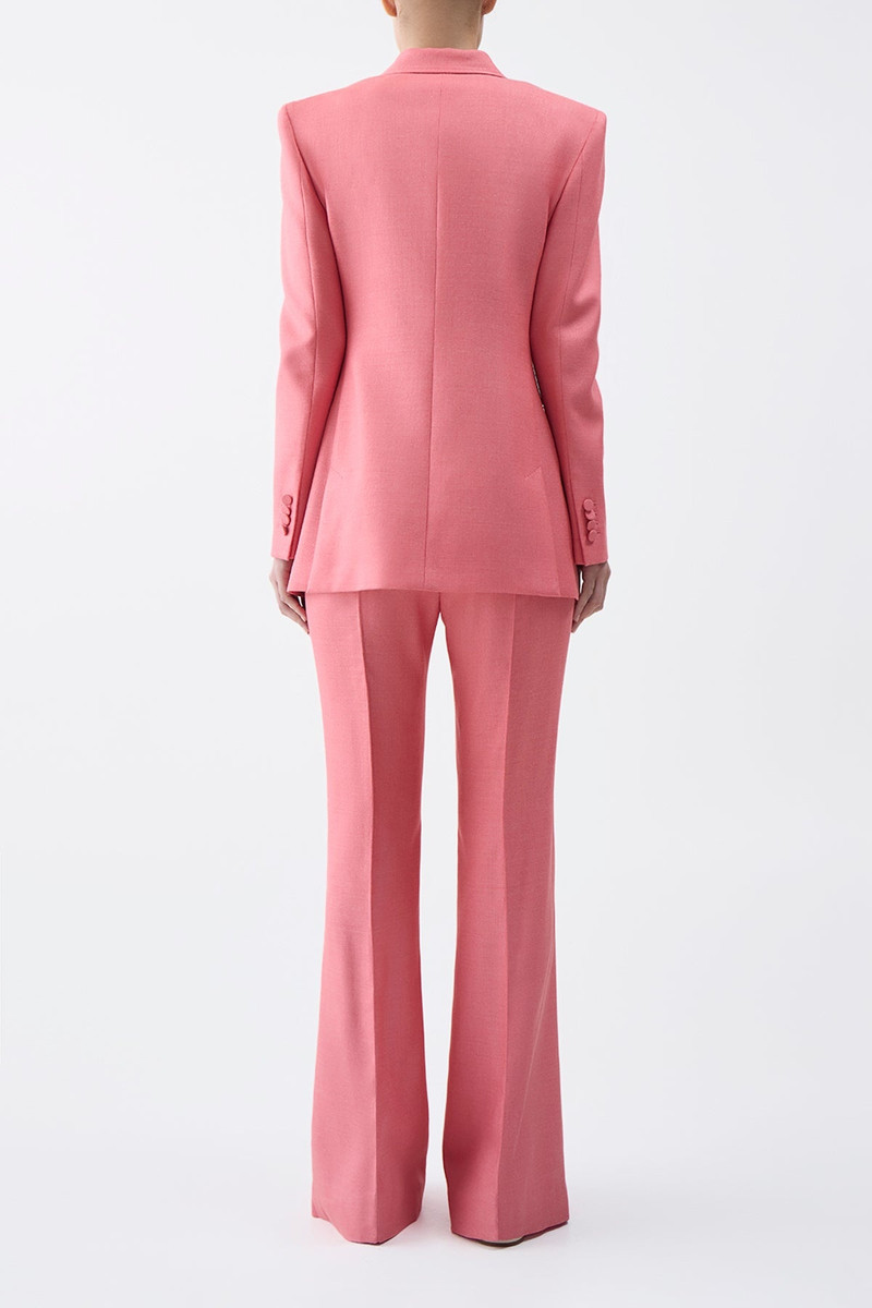 Rhein Pant in Watermelon Silk Virgin Wool 5