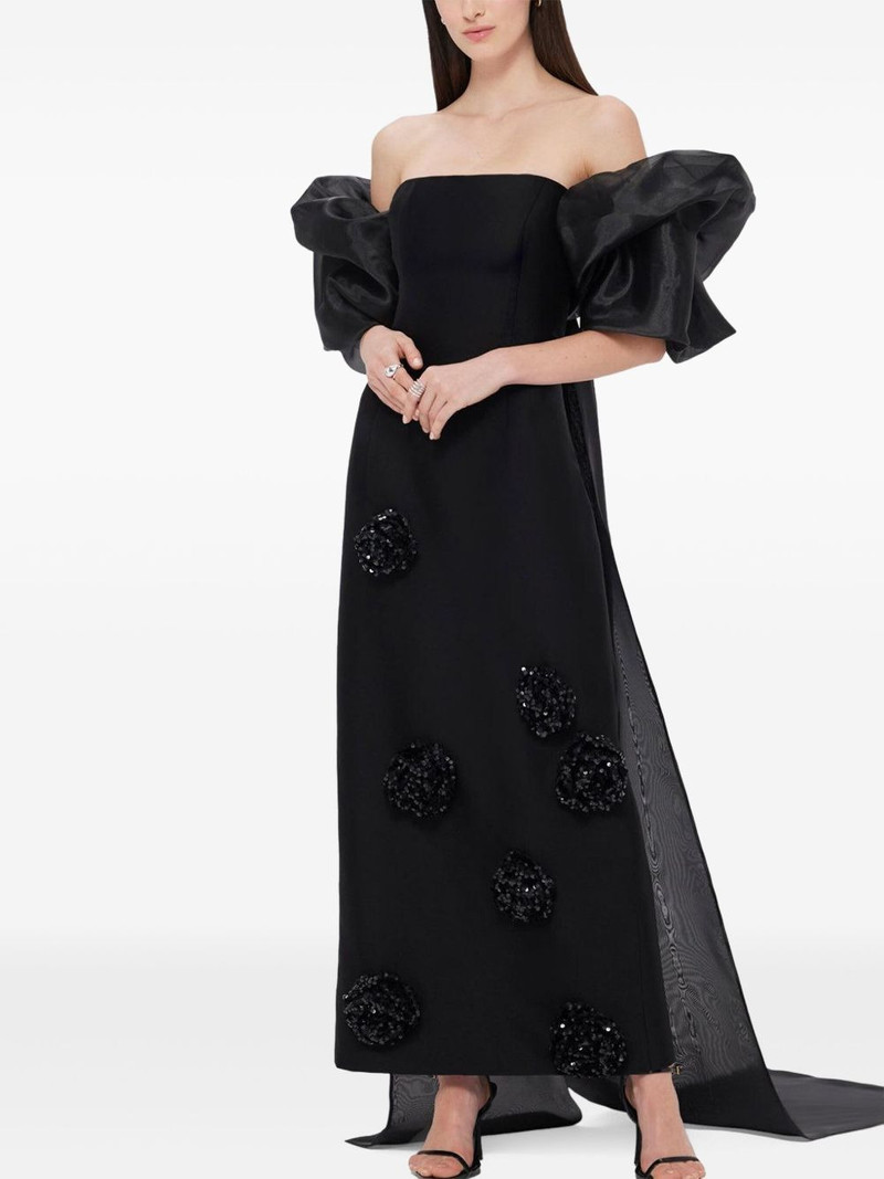 Zayna puff-sleeve gown 3