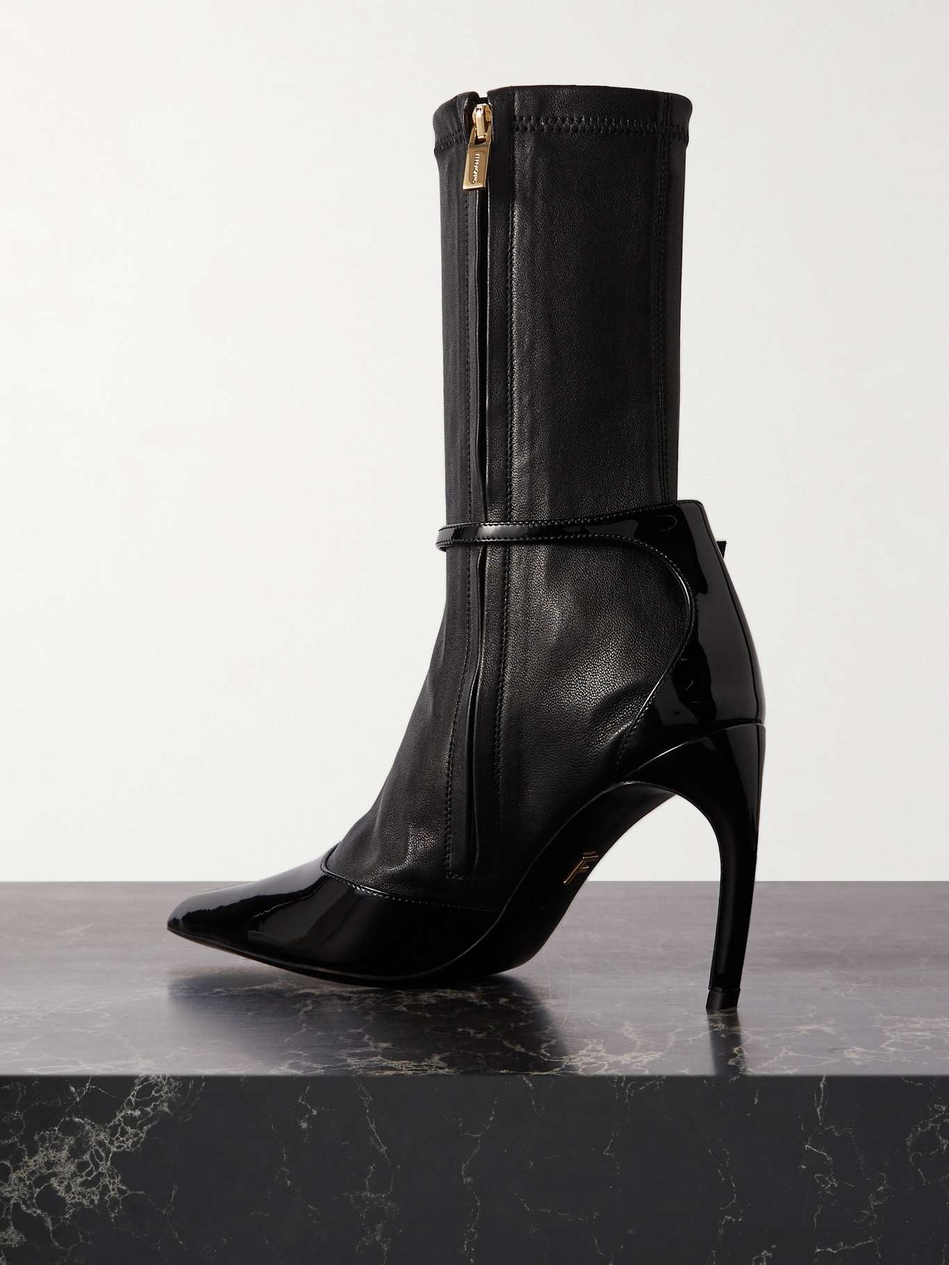 Britt smooth and patent-leather ankle boots - 3