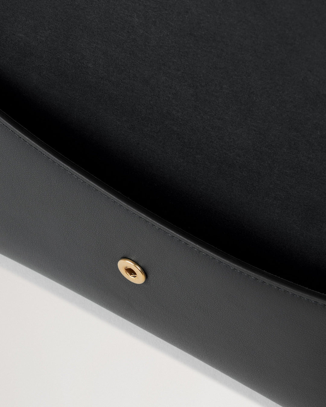Press Stud Envelope Pouch Black Micro Classic Grain - 2